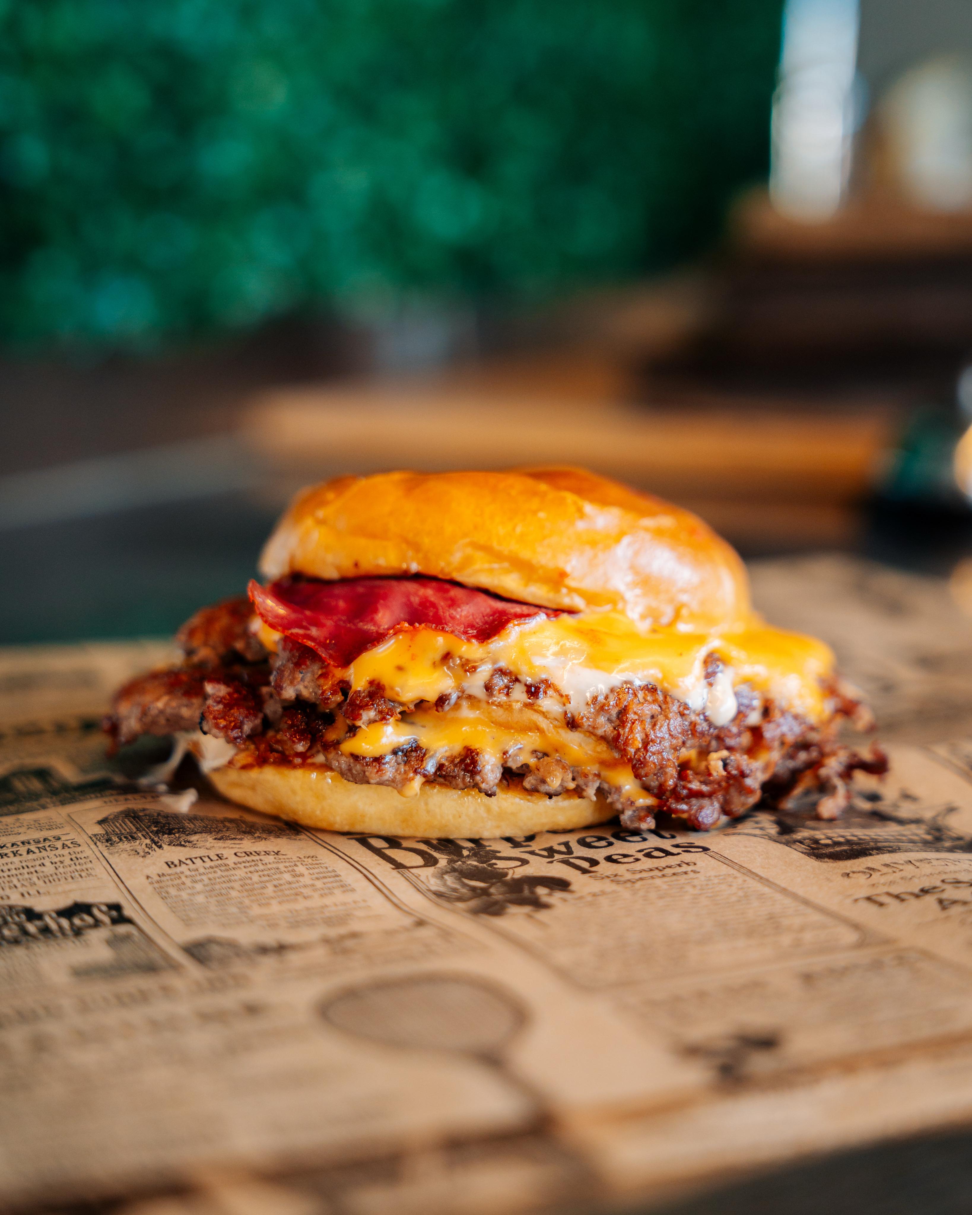 Bacon Cheesy Smash Burger